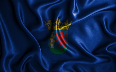 バダホスの旗, 4k, シルクの波状の旗, スペインの州, バダホスの日, ファブリックフラグ, 3Dアート, バダホス, ヨーロッパ, バダホス3Dフラグ, スペイン
