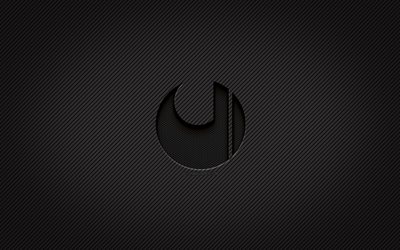 Logotipo de carbono da Uhlsport, 4k, arte grunge, fundo de carbono, criativo, logotipo preto da Uhlsport, marcas, logotipo da Uhlsport, Uhlsport