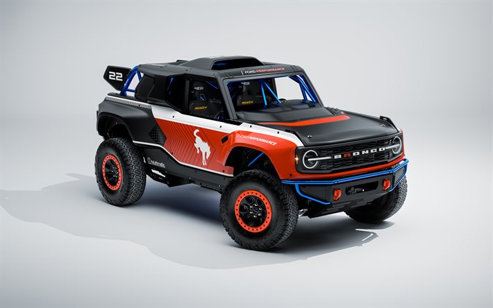 2023, Ford Bronco DR, Racing SUV, Limited Edition, 4k, exterior, vista frontal, Bronco racing, Bronco tuning, carros americanos, Ford