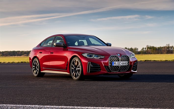 2022, 4k, BMW S&#233;rie 4 Gran Coup&#233;, vue de face, ext&#233;rieur, BMW M440i Gran Coup&#233;, nouvelle S&#233;rie 4 Gran Coup&#233; rouge, BMW 4 rouge, voitures allemandes, BMW