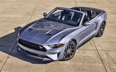 2022, Ford Mustang, Coastal Limited Edition, 4k, front view, exterior, Serber convertible, new Serber Mustang, American sports cars, Ford
