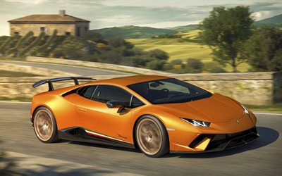Lamborghini Huracan haute Performance, 4k, 2018 voitures, supercars, tunned la Huracan, Lamborghini