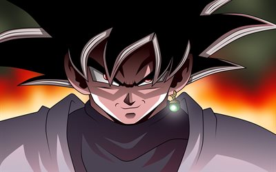 Black Goku, 4k, manga, Goku, Dragon Ball Super, DBS