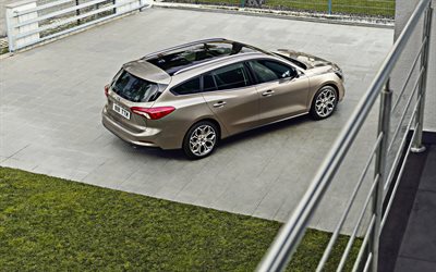Ford Focus, 2019, station wagon, vista posterior, el nuevo bronce de Enfoque, exterior, coches americanos, el Enfoque de Titanio, Ford