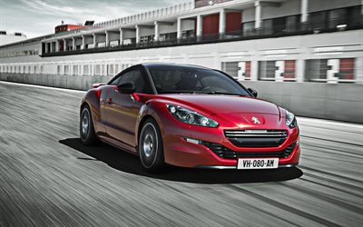 Peugeot RCZ, 2018, front view, new red RCZ, french sports coupe, Peugeot