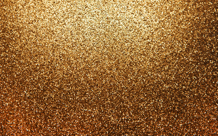 الذهبية المتلألئة, الذهبي الملمس, 4k, الذهبي المعدني الخلفية, الفن, الأضواء الذهبية, طمس