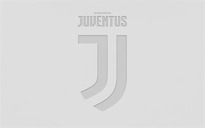 Juventus FC, stylish art, new logo, white background, Juve, Italian football club, new emblem of Juventus, Turin, Italy, Serie A, football, Europe