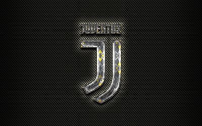 Juventus 3D logo, black background, Juve, Serie A, italian football club, Juventus new logo, Italy, Juventus FC