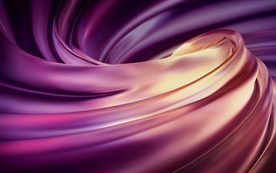 3d whirlwind, purple swirl, Huawei Matebook Pro stock wallpaper, Huawei, purple creative background