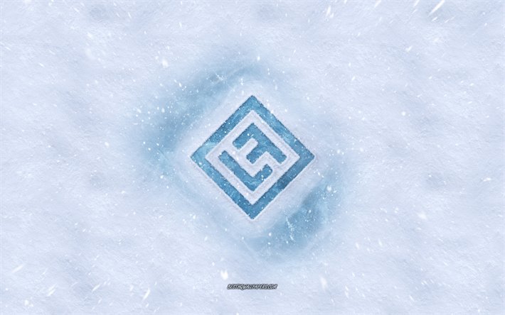 Perdido Frecuencias logotipo, F&#233;lix De Laet, invierno conceptos, la textura de la nieve, la nieve de fondo, p&#233;rdida de Frecuencias con el emblema de invierno de arte, p&#233;rdida de Frecuencias