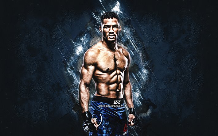 Kevin Lee, UFC combattant Am&#233;ricain, Ultimate Fighting Championship, le portrait, la pierre bleue d&#39;arri&#232;re-plan, Kevin Jesse Lee
