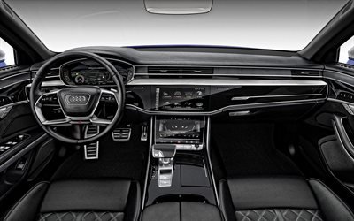 2020, Audi S8, interior, inside view, front panel, new S8 interior, german cars, Audi