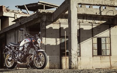 Yamaha XSR700 XTribute, 4k, superbike, 2019 moto, moto giapponesi, 2019 Yamaha XSR700 XTribute, Yamaha