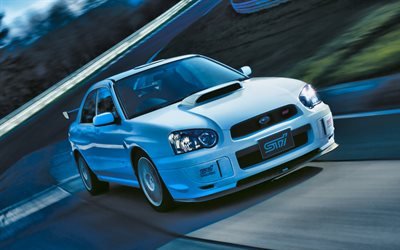 Subaru Impreza WRX STI, tuning, 2004 cars, raceway, 2004 Subaru Impreza WRX STI, japanese cars, Subaru