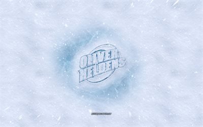 Oliver Heldens logo, inverno concetti, consistenze di neve, neve, sfondo, Oliver Heldens emblema, invernali, arte, Oliver Heldens