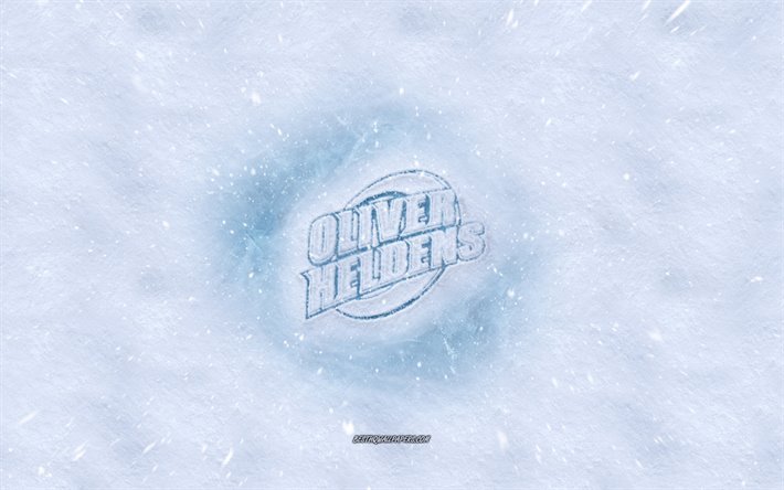 Oliver Heldens logotyp, vintern begrepp, sn&#246; konsistens, sn&#246; bakgrund, Oliver Heldens emblem, vintern konst, Oliver Heldens