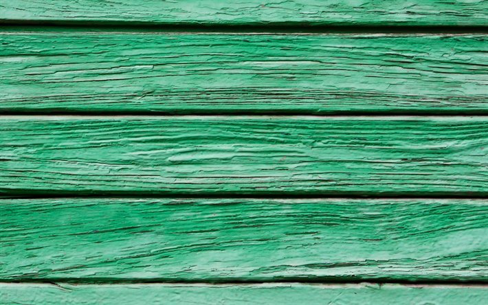 green wooden boards, 4k, macro, horizontal wooden boards, green wooden texture, wooden lines, green wooden backgrounds, wooden textures, green backgrounds