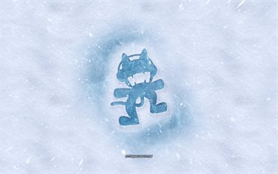Monstercat logo, winter concepts, snow texture, snow background, Monstercat emblem, winter art, Monstercat