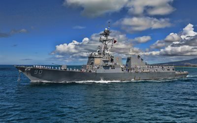 USS Chafee, DDG-90, 4k, 駆逐艦, アメリカ海軍, 米国陸軍, 戦艦, 米海軍, Arleighバーク-クラス, USS Chafee DDG-90