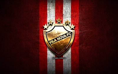 فيلا نوفا FC, الشعار الذهبي, دوري الدرجة الثانية, الأحمر المعدنية الخلفية, كرة القدم, فيلا نوفا, البرازيلي لكرة القدم, فيلا نوفا شعار, البرازيل