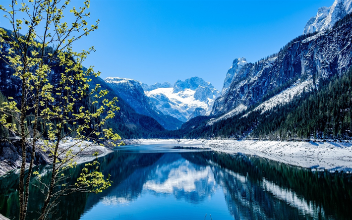 Descargar Fondos De Pantalla Lago De Montana Primavera Montanas