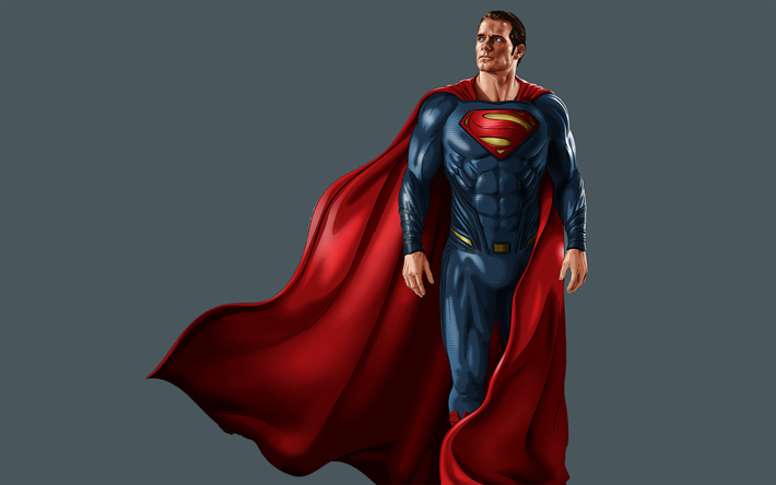 Superman, 3d art, superheroes, DC Comics