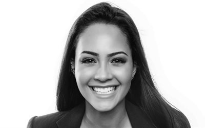 4k, Tristin Mays, 2018, beauty, monochrome, Hollywood, american actress