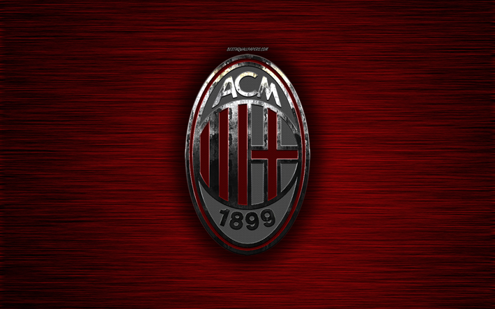 ダウンロード画像 Acミラン イタリアのサッカークラブ Rossoneri 赤色の金属の質感 金属製ロゴ エンブレム ミラノ イタリア エクストリーム ゾー クリエイティブ アート サッカー フリー のピクチャを無料デスクトップの壁紙