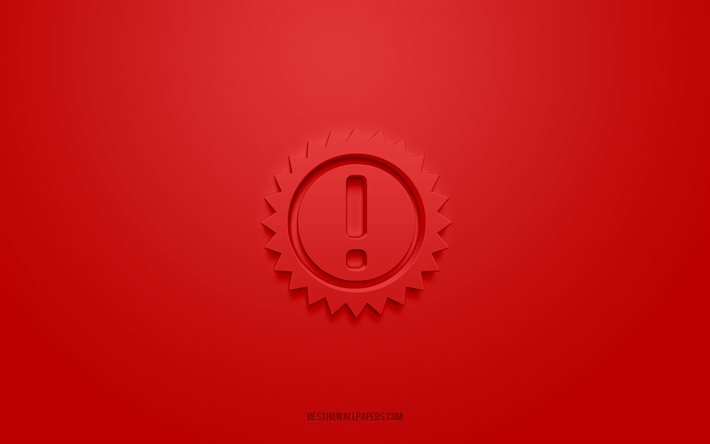 Icona Bonus 3d, sfondo rosso, simboli 3d, Bonus, Icone Business, Icone 3d, Segno Bonus, Icone Business 3d
