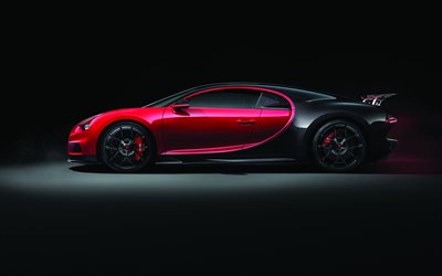 Bugatti Chiron Esportes, 4k, 2018 carros, hypercars, novo Chiron, Bugatti