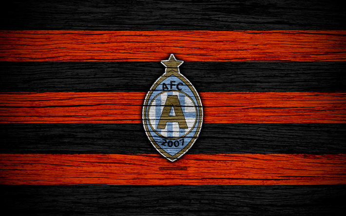 AFC Eskilstuna, 4k, Allsvenskan, f&#250;tbol, club de f&#250;tbol, Suecia, AFC Eskilstuna FC, emblema de madera, la textura, el FC AFC Eskilstuna