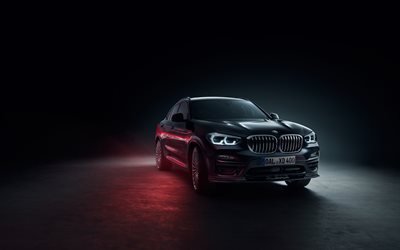 BMWアルピナXD4, 4k, 2018両, チューニング, BMW X4, スタジオ, BMW