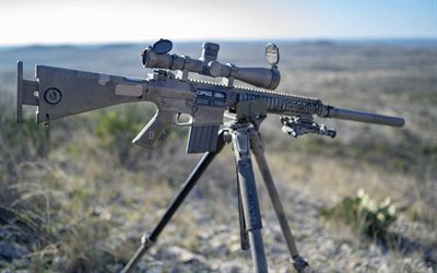 M110 Puoliautomaattinen Sniper J&#228;rjestelm&#228;, M110 SASS, American sniper rifle, Tarkka-Ampuja Kiv&#228;&#228;ri, Amerikkalaisia aseita