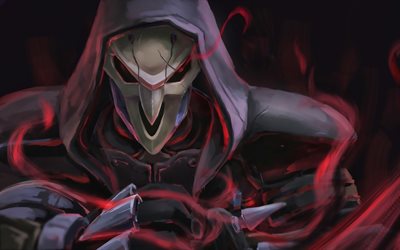 Reaper, a escurid&#227;o, Overwatch caracteres, guerreiro, 2019 jogos, atirador, Overwatch