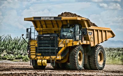 Caterpillar 777G, 4k, mining truck, 2019 trucks, quarry, Cat 777G, big truck, Caterpillar, trucks, HDR