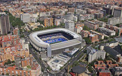 Santiago Bernabeu, Madrid, Spain, football stadium, La Liga, cityscape, Spanish stadiums