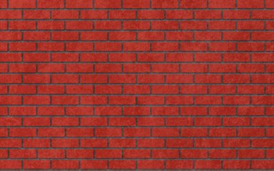 4k, punainen brickwall, makro, punainen tiilet, tiilet kuvioita, punainen tiili sein&#228;n, tiilet, sein&#228;&#228;n, punainen tiili tausta, punainen kivi tausta