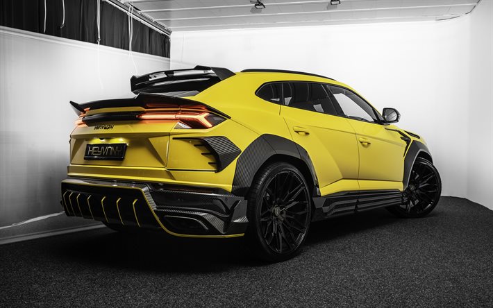 2020, Lamborghini Urus Keyrus, exterior, vis&#227;o traseira, Keyvany, SUV de luxo, ajuste Urus, nova amarelo Urus, Lamborghini