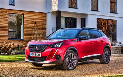 4k, Peugeot 2008 GT, HDR, crossovers, 2020 coches, reino unido-spec, 2020 Peugeot 2008, los coches franceses, Peugeot