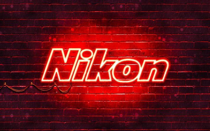 ダウンロード画像 Nikon赤ロゴ 4k 赤brickwall ニコンのロゴ ブランド ニコンのネオンのロゴ ニコン フリー のピクチャを無料デスクトップの壁紙