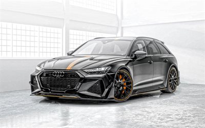 2020, Audi RS6 Avant, Mansory, C8, front view, exterior, tuning RS6, new gray RS6, german cars, Audi