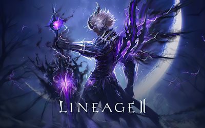 lineage ii, 4k, du matériel promotionnel, des affiches, des personnages de lineage ii, lineage 2, de nouveaux jeux, lineage