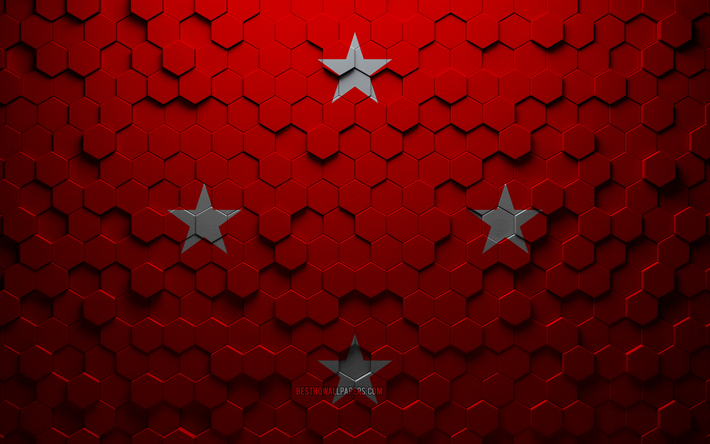 londrinas flagga, honeycomb art, londrina hexagon flag, londrina 3d hexagon art, londrina flag