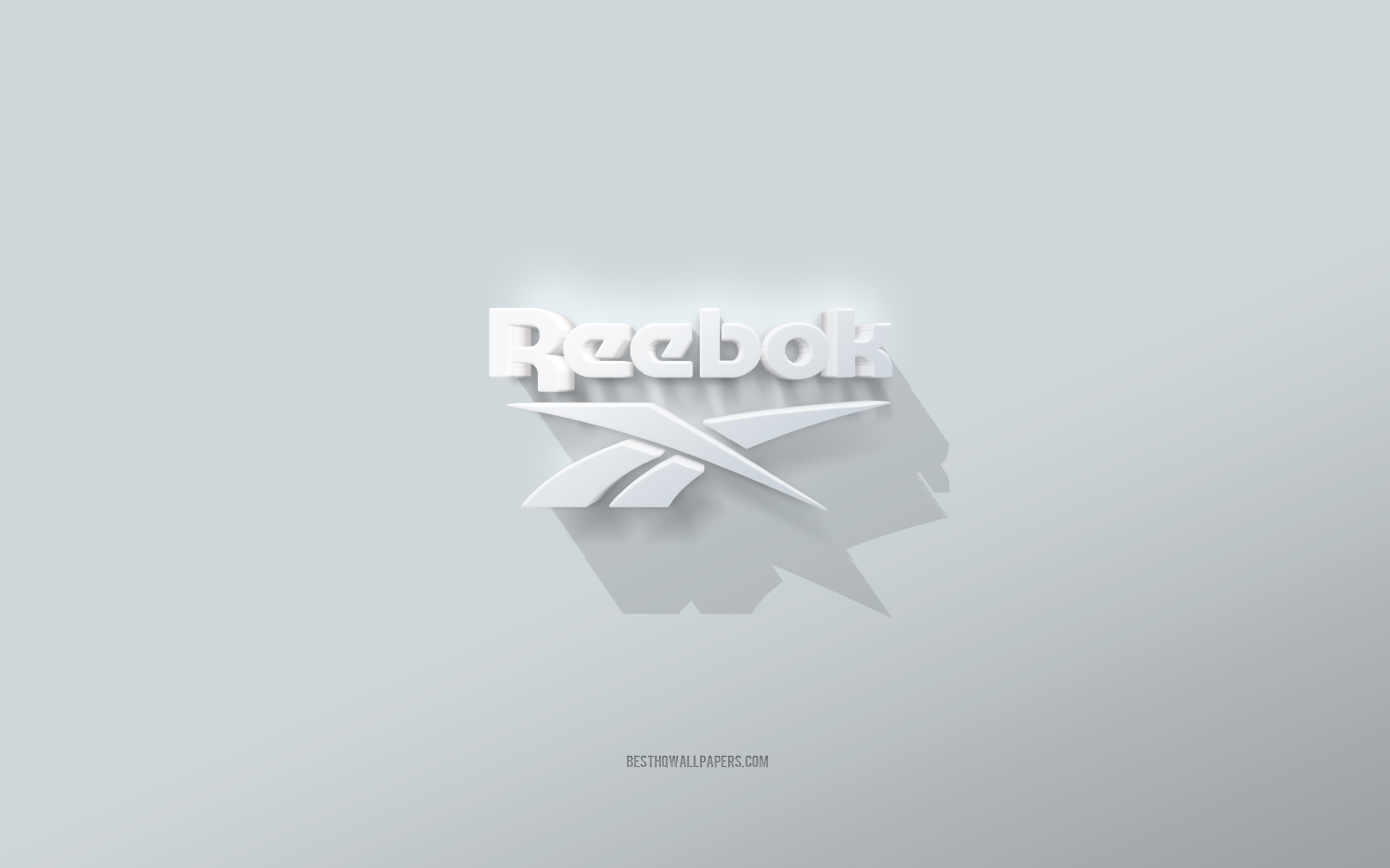 Download wallpapers Reebok logo, white background, Reebok 3d logo, 3d ...