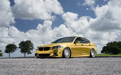 F10, ajuste, BMW M5, postura, supercarros, ouro M5, carros alem&#227;es, BMW