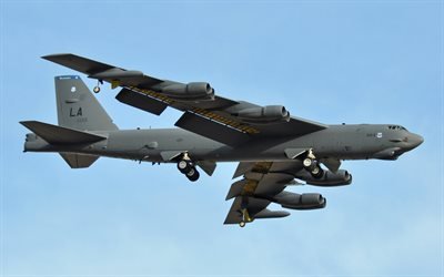 Boeing B-52 Stratofortress, bombardiere strategico, US Air Force, aerei militari, ultra-lunga intercontinental un bombardiere B-52H, USA
