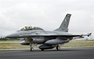 جنرال ديناميكس F-16 Fighting Falcon, f-16b, القوات الجوية الباكستانية, مقاتلة أمريكية, طائرة عسكرية, باكستان