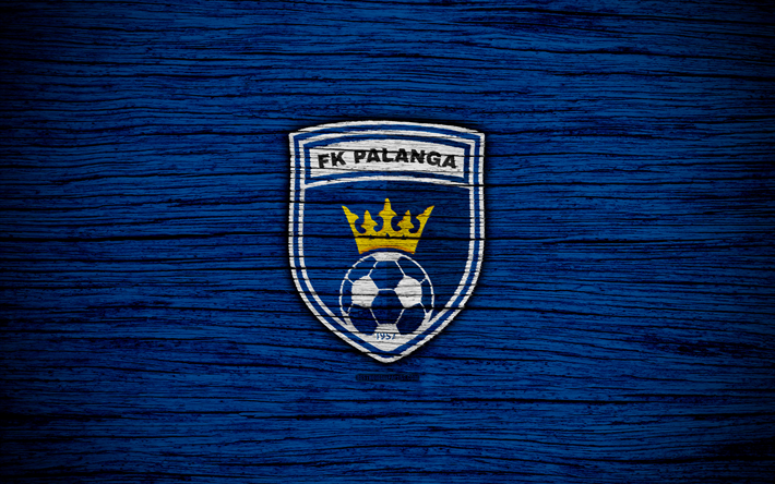 Palanga FC, 4k, le football, Un Lyga, le lituanien, le club de football, de la Lituanie, de Palanga, texture de bois, le FC Palanga