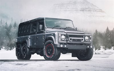 Project Kahn, tuning, Land Rover Defender Civil Carrier, 2018 cars, 6x6, Land Rover Defender, SUVs, tunned Defender, Land Rover