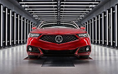 2020, Acura TLX PMC Edition, exterior, front view, new red TLX, tuning TLX, japanese cars, Acura